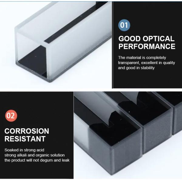 Customized Ultramicro Black Wall Ultra Micro Cell Quartz Microtrace Cuvette Chemical Labware