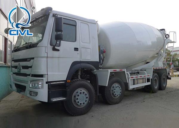 Self Loading Concrete Howo 8x4 Mixer Trucks EURO2 Standard Diesel Truck