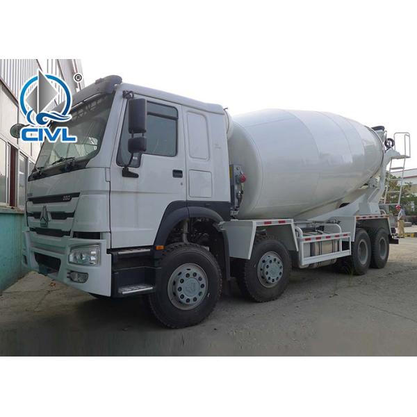 371HP 10cbm 8x4 Concrete Mixer Trucks with EURO2 Standard , Diesel Truck