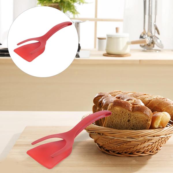 Fruit Vegetable Tools Type 2 In 1 Spatula Tong PPA Material Grip and Flip Egg Clip
