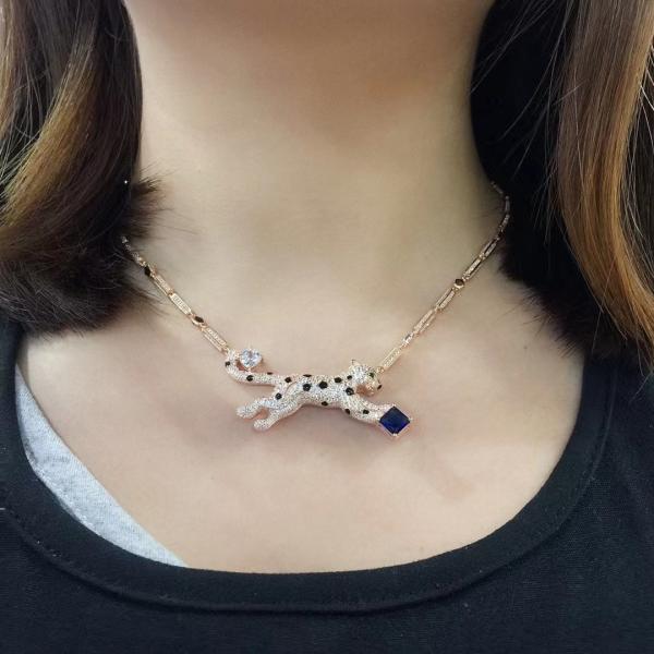 Chunky S925 Sterling Silver Neckalce Choker Tiger Cat Lion King Charm Jewellery Gift