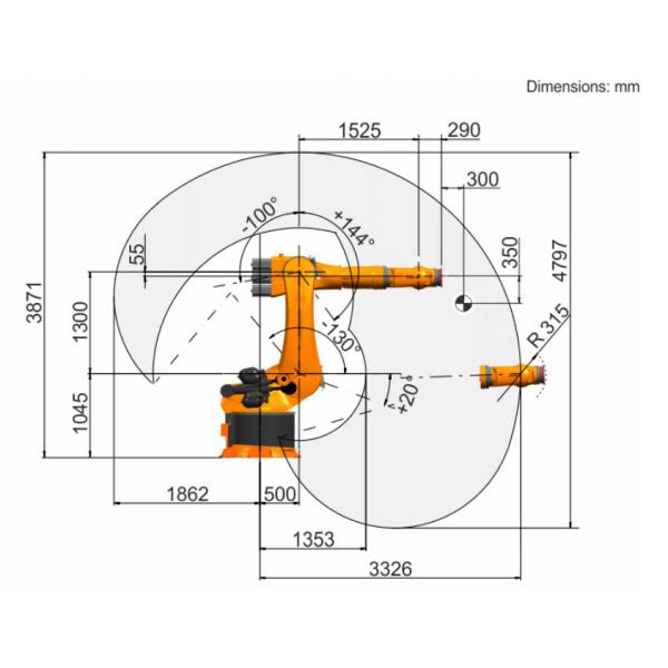 KR 240 R3330 Kuka Высокоскоростная роботизированная рука для обработки полов