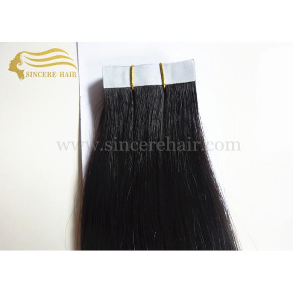 Hot Sale 20 Tape In Hair Extensions -  50 CM Natural Black #1B Tape In Virgin Remy Human Hair Extensions 2.5 G For Sale