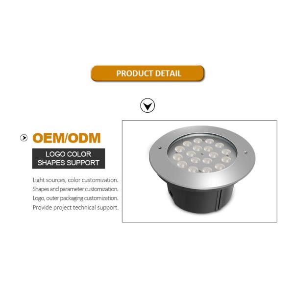IP67 светодиодный подземный свет 12W 24W 36W наружные садовые шаговые огни