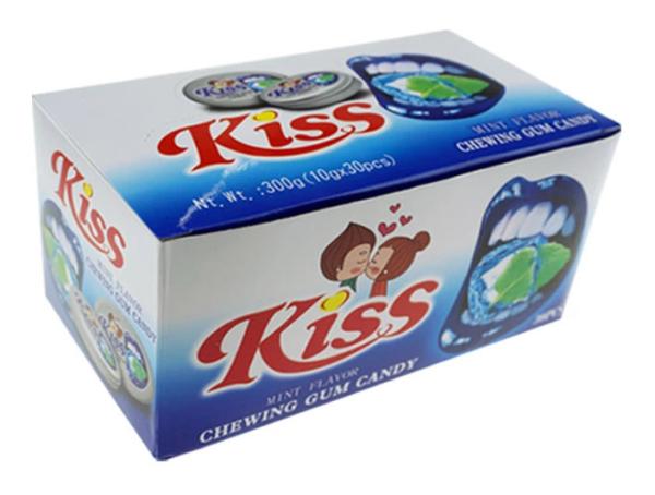 Custom KISS Fruit Chewing Gum Safe Chewing Gum Natural Or Arificial Material