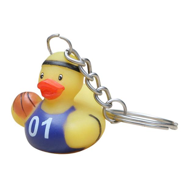 Professional Customized PVC Assorted Mini Rubber Duck Keychains Soft Feeling
