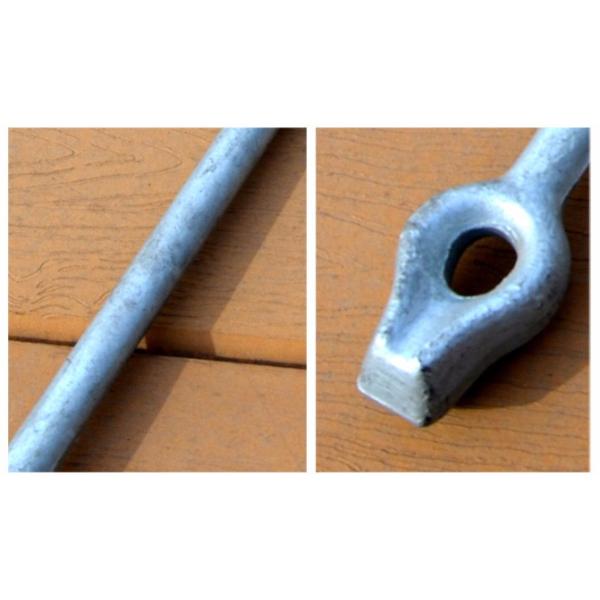 única haste de aço galvanizada da âncora do indivíduo do olho para os encaixes da linha elétrica