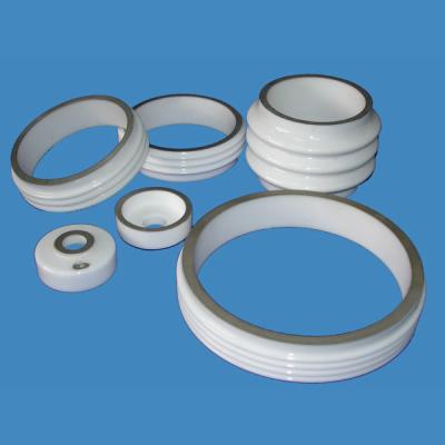 Medical Accelerators Metallized Ceramic Insulator , Alumina Ceramic Liner Ring