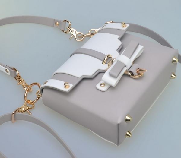 Bow hit the color stitching Korean pu shoulder bag with a clasp women's shoulder bag