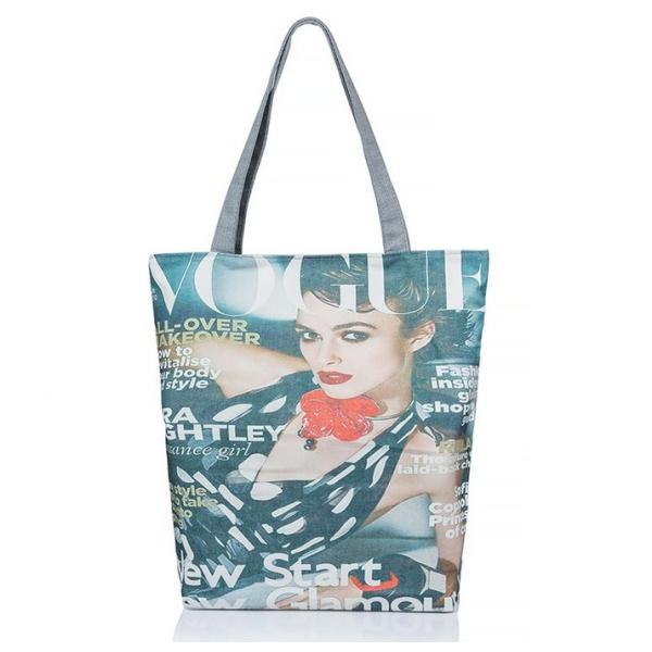 New female beauty magazine printed canvas shoulder bag woman