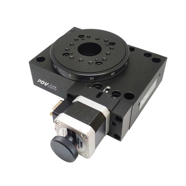100mm Electric Motorized Rotation Stage Worm Gear Durable