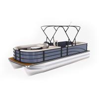 2.3 2.6m Width Pontoon Aluminum Boat 8 Person Lightweight Sleek Design