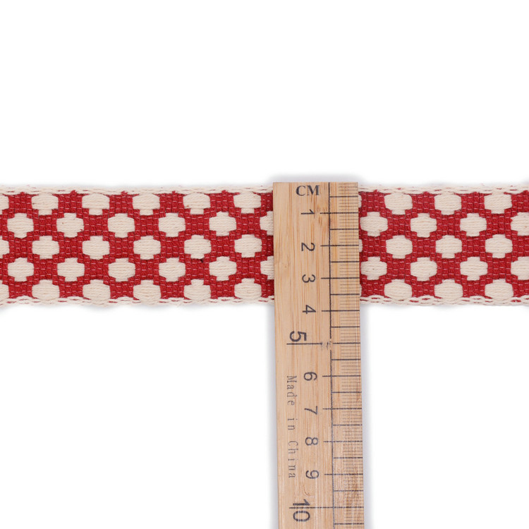 лента Webbing полиэстера красного цвета 3.5cm для сумок