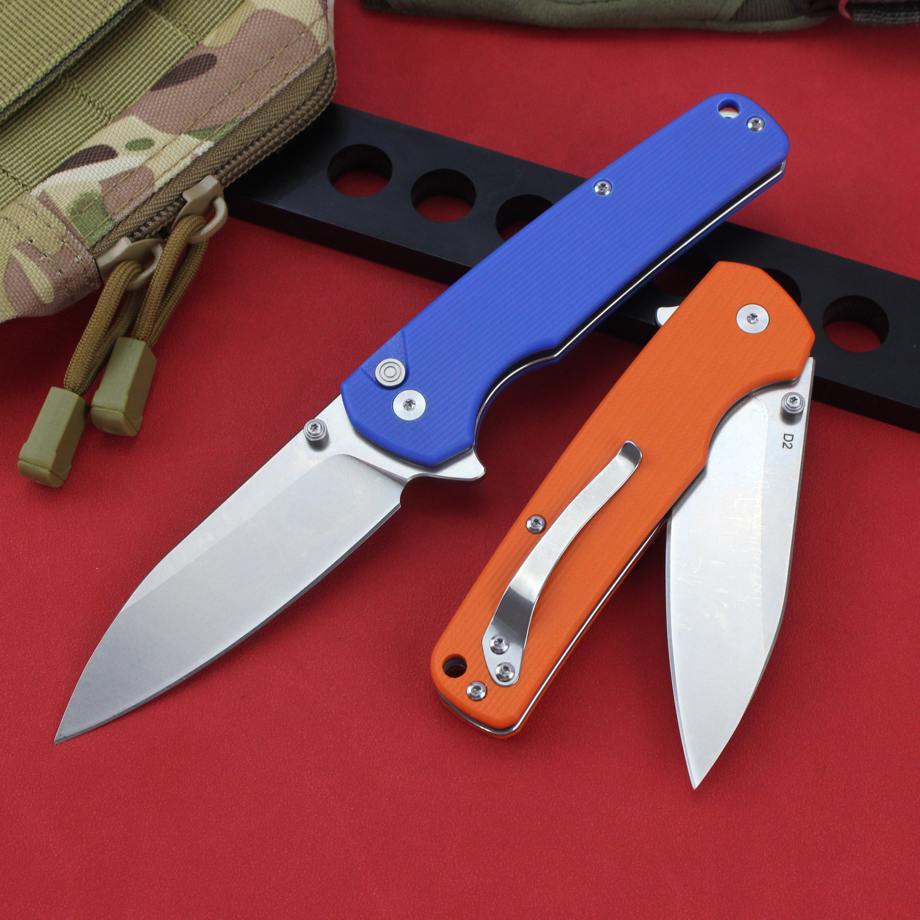 GT-T0036 Customizable Folding Knife  G10 Handle Surviving Knife Camping Portable Knife Tunafire