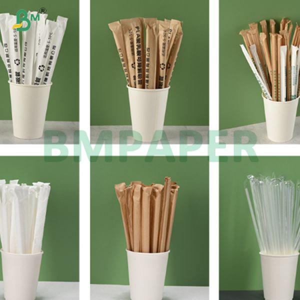 28gram Food Grade White Straw Wrapping Paper 32mm 35mm 37mm Width Roll
