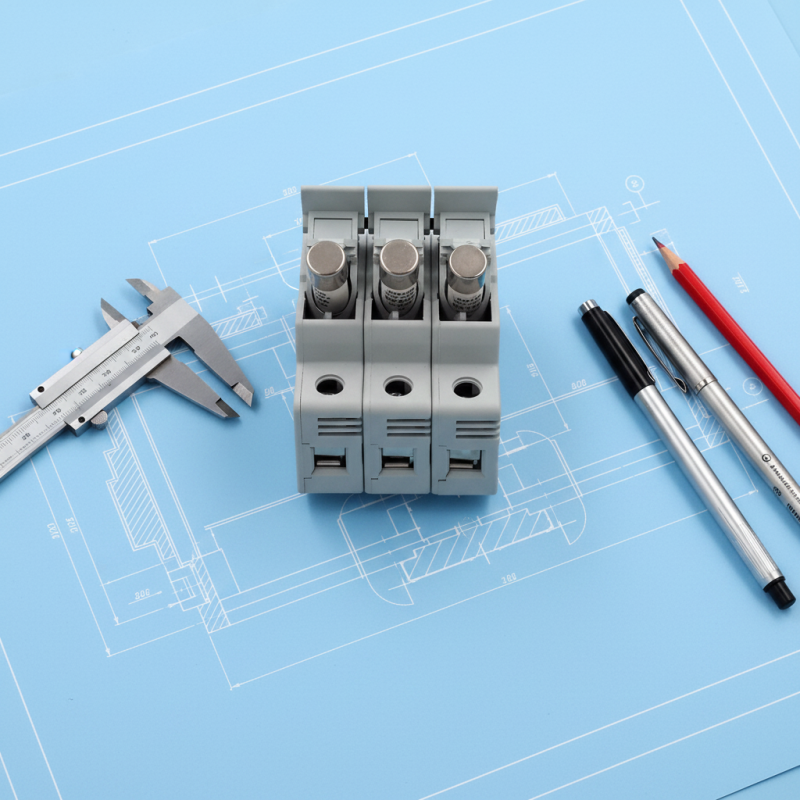 32A 500V Cylindrical Fuse RT18-32X 1P 2P 3P Fuse Base 10*38mm for Overload Short Circuit Protection AC 50Hz Low Voltage Panel