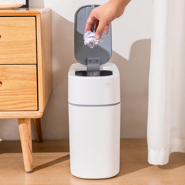Large Capacity Household Bathroom Aromatherapy Antibacterial Narrow Slit Induction Spray Storage Bucket Waste Bins Trash Can
