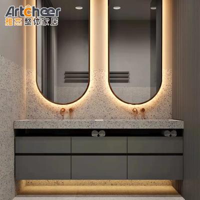 Traditional Hollywood Mirror Floating Antique Bathroom Vanity With Mirror Included