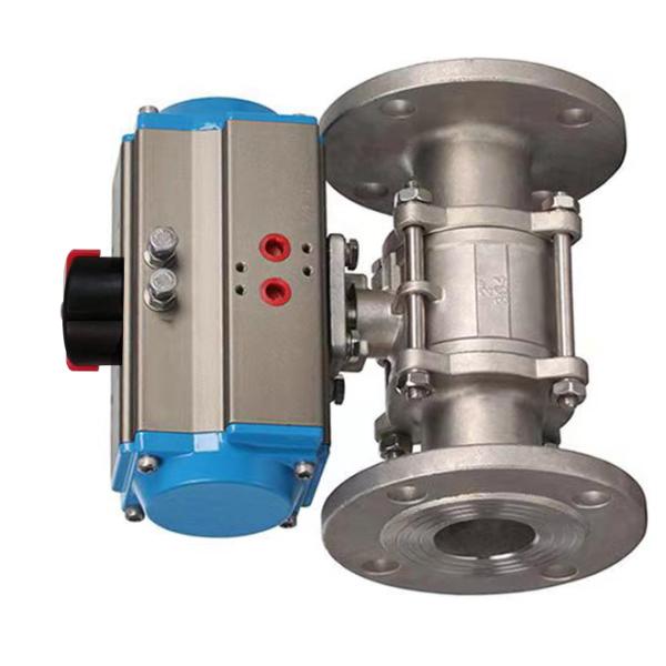 Пневматический шаровой клапан высокого давления с тремя фланцами промышленный шаровый клапан