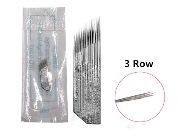 Eyebrow Tattoo Shading Needles Stainless Steel With 1Row , 2Row , 3Row Model