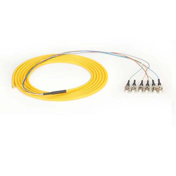 ST UPC Pigtail Patch Cord Multimode OM3 Bare Ribbon Fanouit PVC Jacket