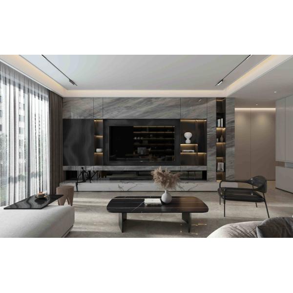 Modern Polished Porcelain Tiles in Stone Imitation Texture