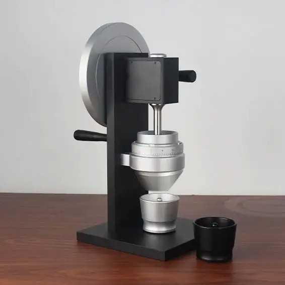 Black Italian Professional 83mm Burr Heavy Duty Aluminum Body Manual Espresso Grinder Hand Coffee Bean Grinder