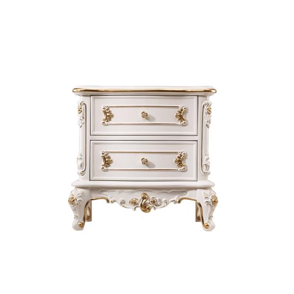 Luxury Fabric Bed Sets of Ivory White wooden Furniture in high quality brands from China factory for Villa house