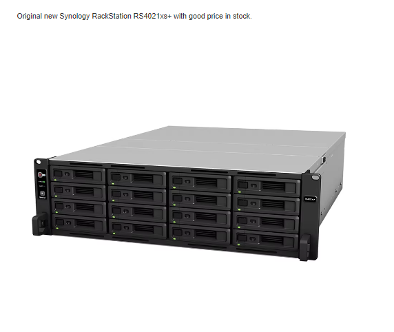 New Original and Authentic Enterprise NAS Dual PSUs RS4021xs+ 3U 16 Bay Networking Document Video Storage Server