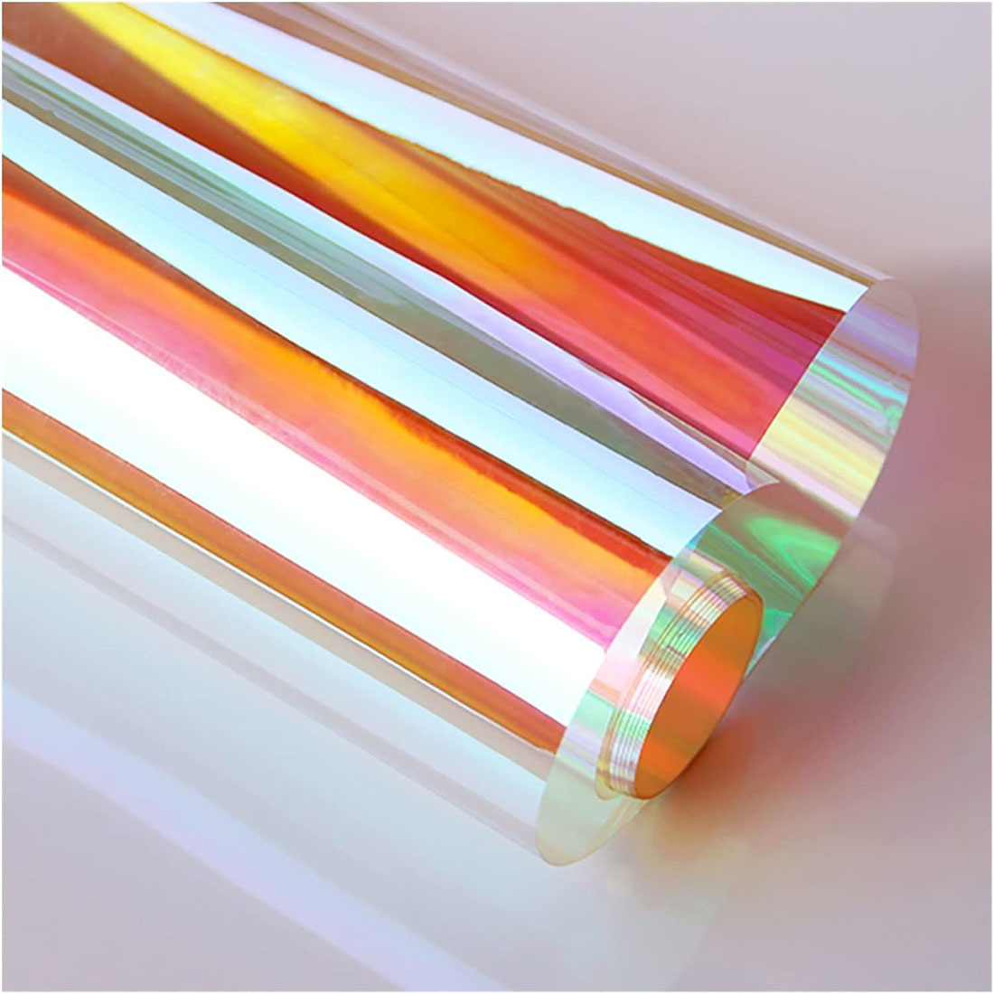 Commercial Privacy Chameleon Stained Glass Window Film Self Adhesive Dichroic Blue
