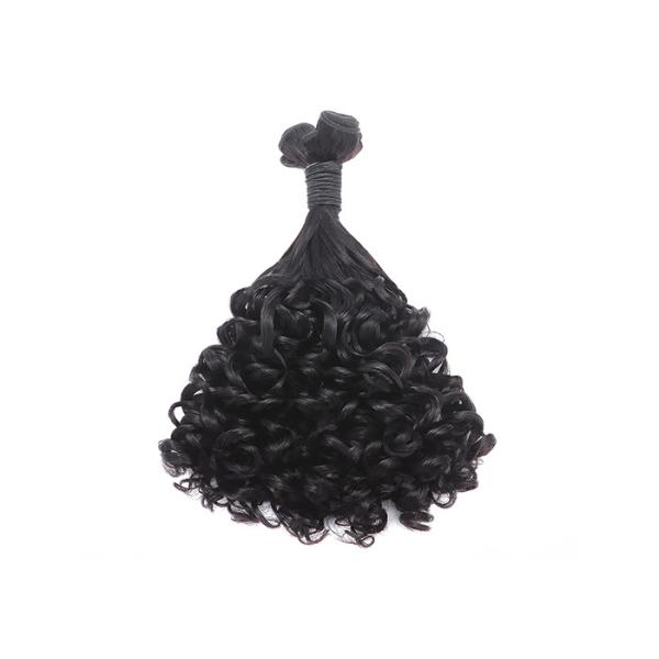 Unprocessed Funmi Human Raw Virgin Hair Extensions No Tangle No Shed Curly Hair