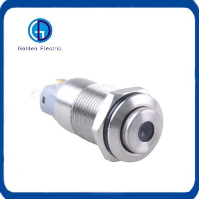 High Head 12mm 12V Metal Momentary Switch Illuminated with Single Pole