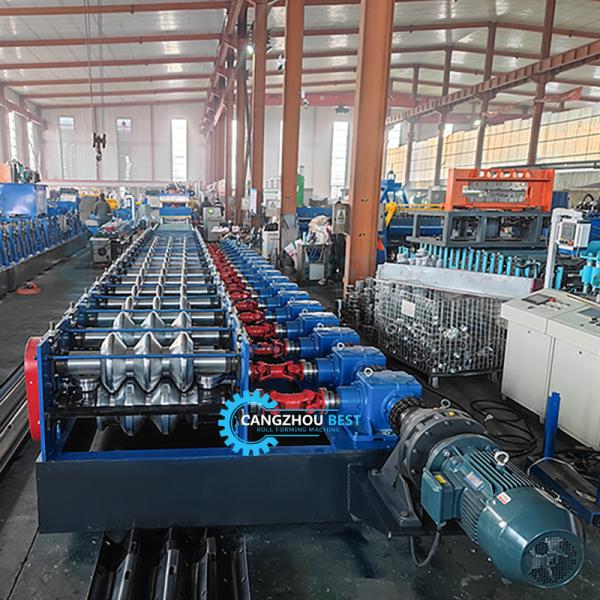 Steel Thickness 4mm Iron Fast Change 2&3 Waves Crash Barrier Roll Forming Machine