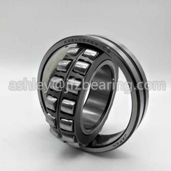 NSK 22210EAE4 Spherical Roller Bearing, Round Bore, Pressed Steel Cage, Metric, 50mm Bore, 90mm OD, 23mm Width