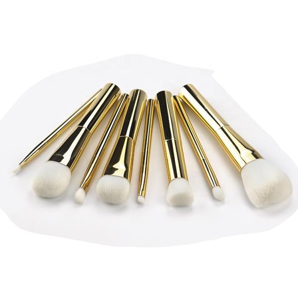 Professional 8pcs Individual Makeup Brushes Set Gold 35mm Ferrule