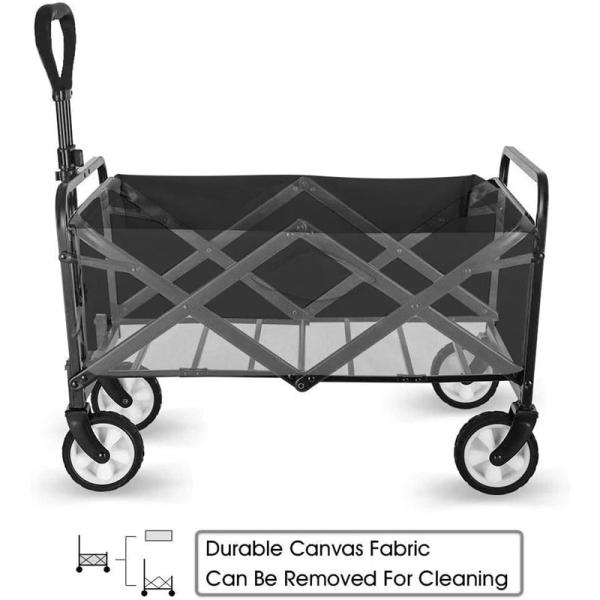 Outdoor Heavy Duty Collapsible Foldable Camping Wagon for Hiking and Travelling