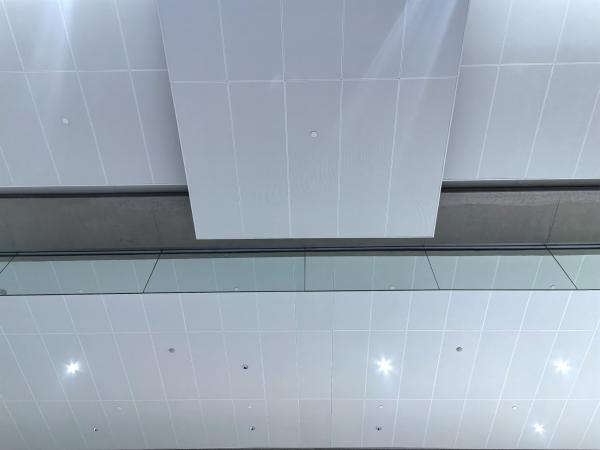Airport Composite Metal Acoustic Ceiling Tiles RAL White 9016 Aluminium Micro Perforated