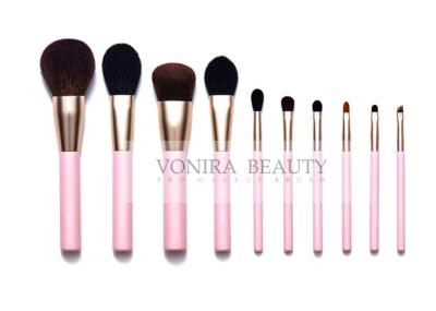 10 PCS Real Hair Makeup Brush Set Collection With Over All Brushes Daily Need
