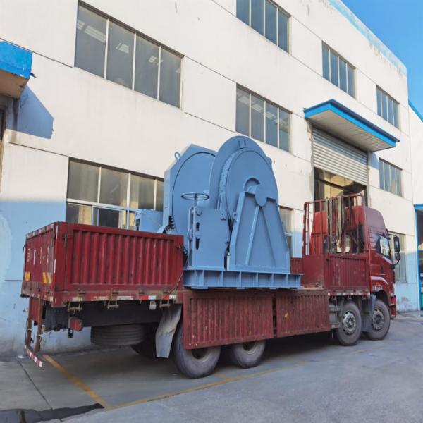 15ton Diesel Mooring Winch Hydraulic Drum Anchor Winch OEM DOM