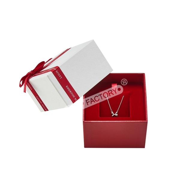 White Engagement Ring Box With Ribbon Elegant Storage For Precious Pieces