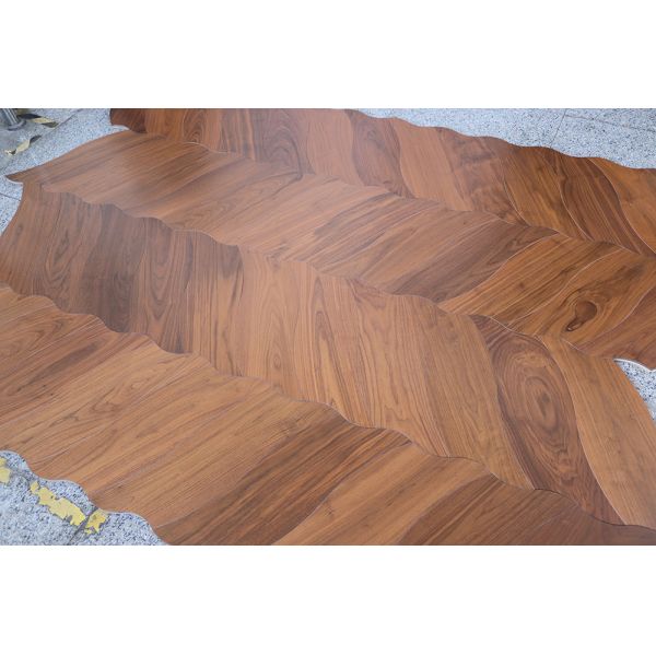 Geometric Parquet FlooringShaped Engineered Walnut Parquet Flooring High Level And Special Flooring Multi layer Tongue and Groove Structure with Eucalyptus and Birch Plywood