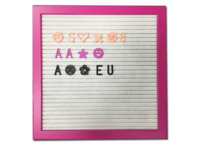 Pink Frame Felt Letter Board Customized Size With DIY Changeable Letters