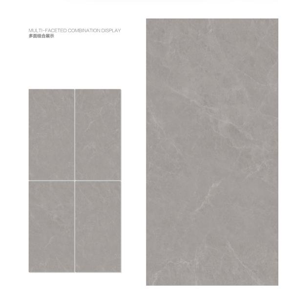 Серая мягкая стеклянная фарфоровая современная плитка для столовой и кухни 1200x600 мм