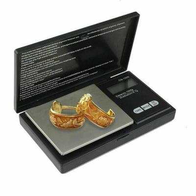 Balance de cuisine noire modèle Original Diamond 500, balance de poche numérique pour bijoux et aliments, 200g 0,01g, dorée avec pile