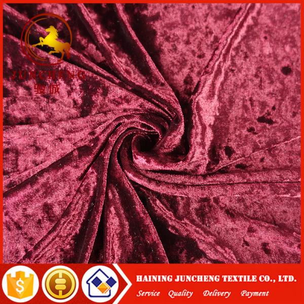 china factory weft knitted velvet/velour/crush velvet for garment and chair cover