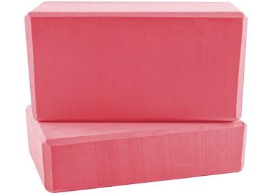 Pink Color Eco Friendly Yoga Blocks , High Density Eva Foam Blocks Shock Absorbing