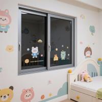 Ventana corredera de aluminio blanco SA-150 con aislamiento acústico