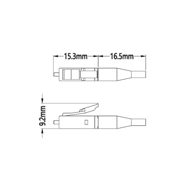 Гибкого провода мультимодный 50/125 3.0mm LSZH оптического волокна LC-LC Aqua двухшпиндельного