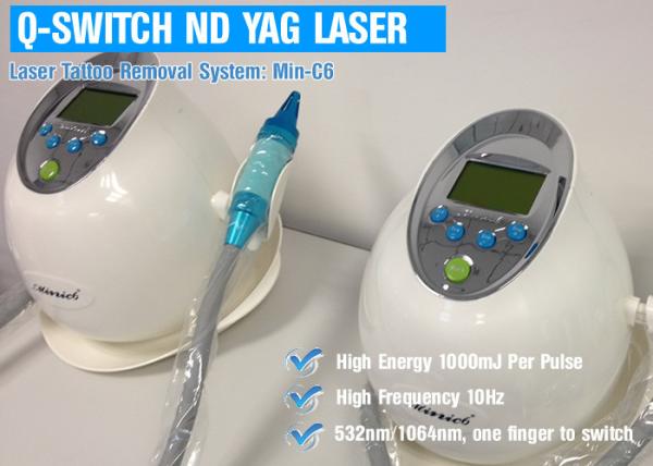 máquina da remoção da tatuagem do laser do interruptor de 1064nm Q, laser do ND Yag para a remoção do cabelo
