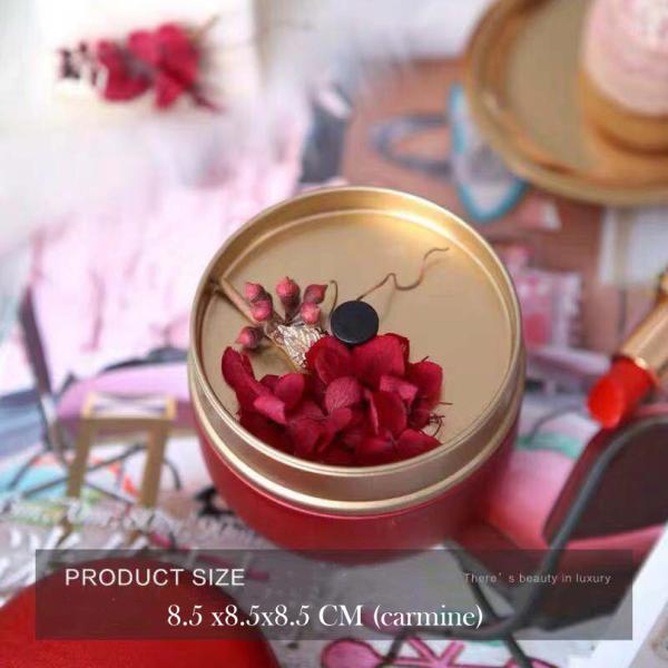 Dry Flower Metal Candle Holder Decorative Scented Candles Aroma Scented Candles For Bedroom